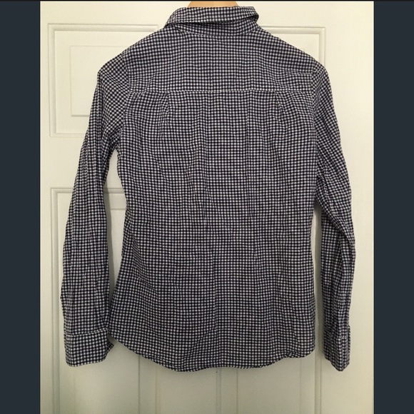 Delias Checkered Purple/White Button Down Top - Picture 7 of 7